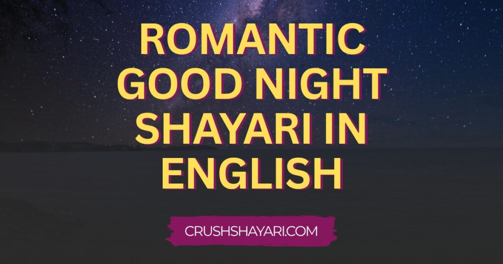 romantic good night shayari in english