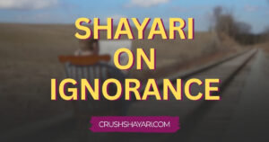 shayari on ignorance