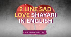 2 line sad love shayari in english