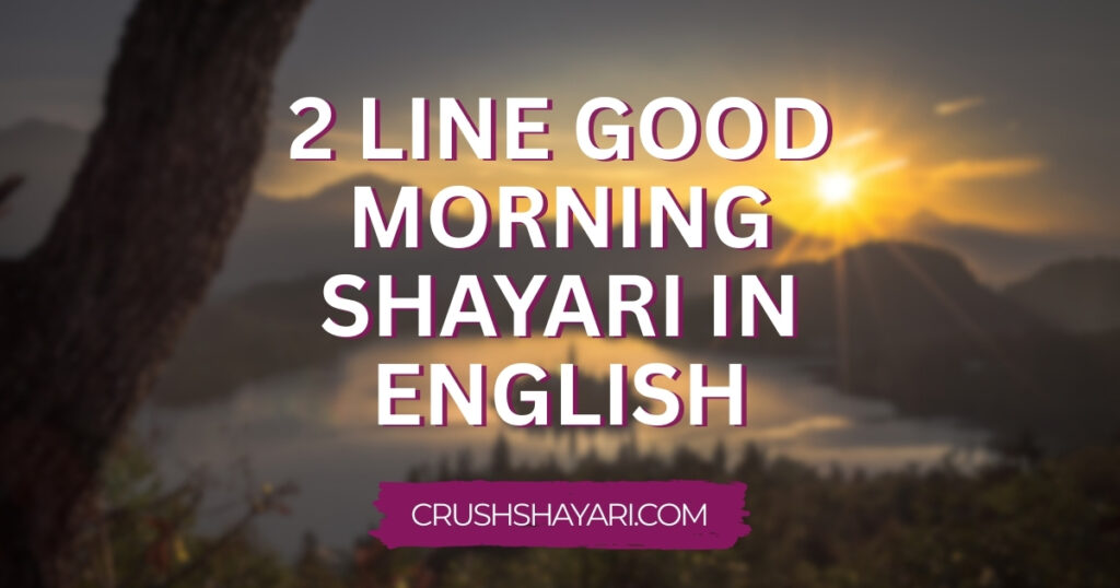 2 line good morning shayari in english