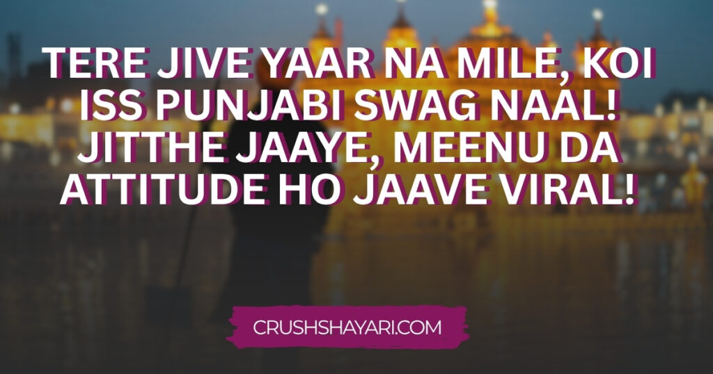 punjabi shayari in english attitude