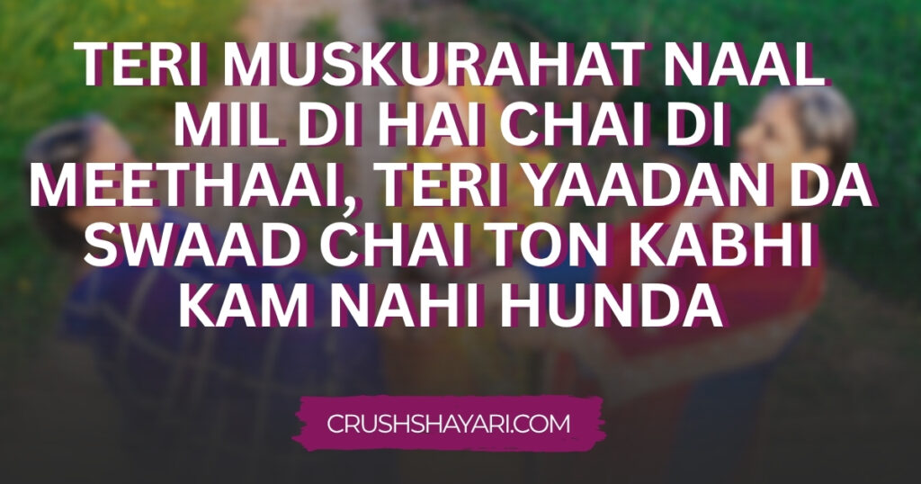 tea shayari in punjabi