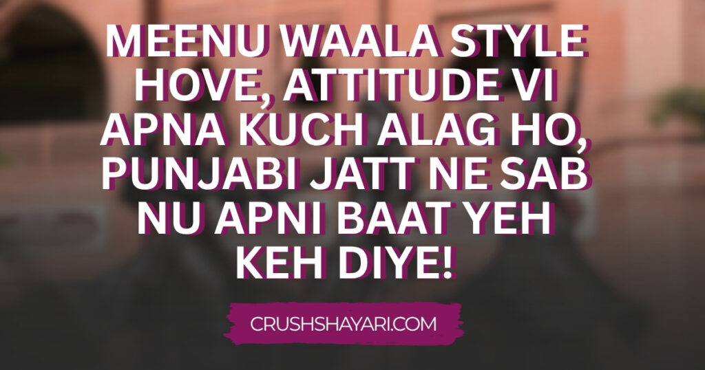 punjabi shayari in english attitude