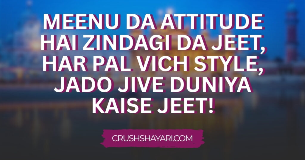 punjabi shayari in english attitude