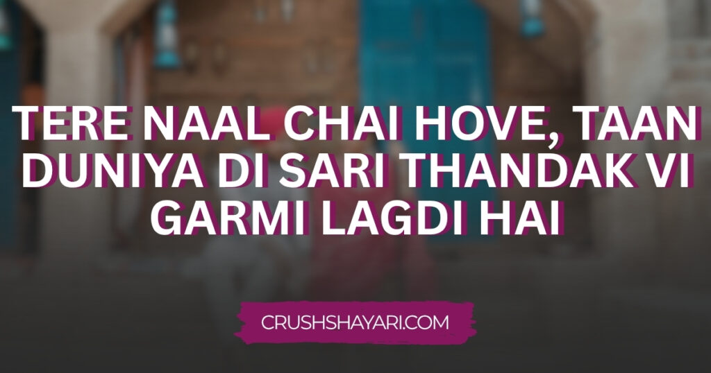 tea shayari in punjabi
