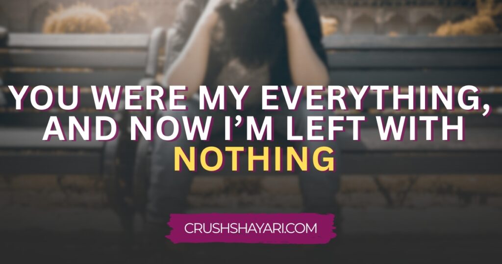 feeling alone sad shayari in english